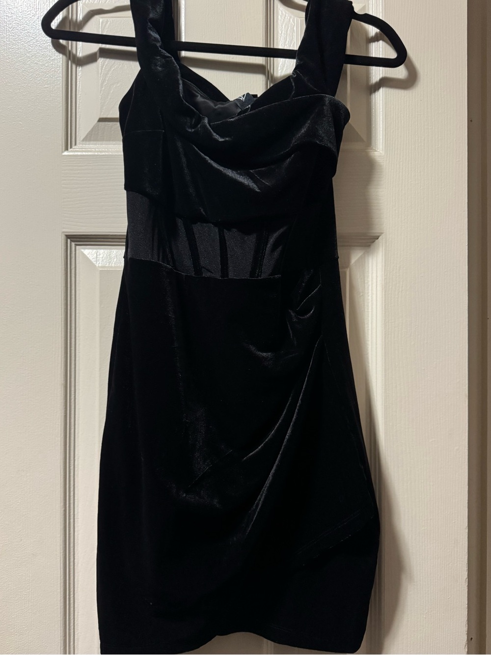 Windsor Black Velvet Mini Dress